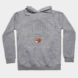 Sleeping Fox in the winter forest Hoodie